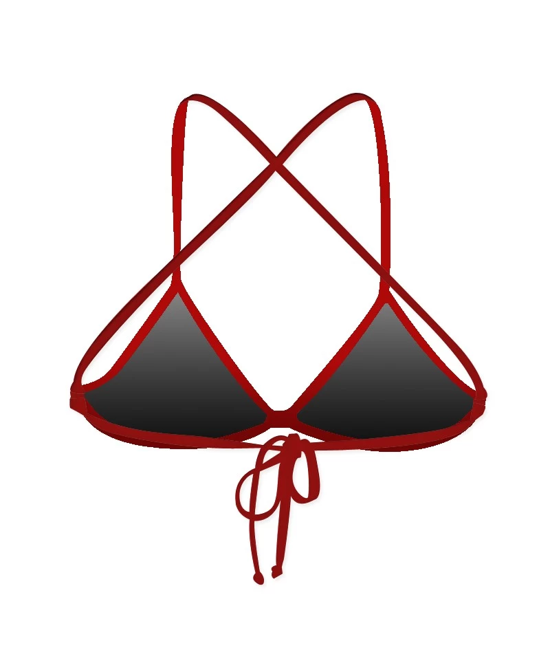 GLENNA TRIANGLE TIE BACK - ROUGE – Image 2
