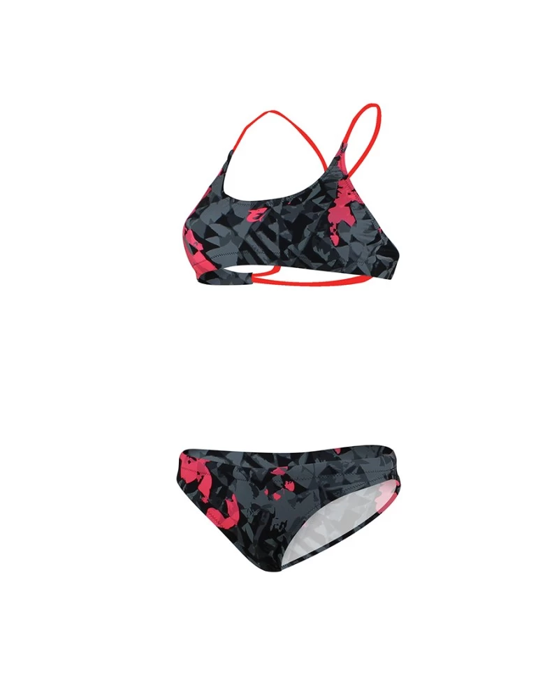 LEON BIKINI - NOIR/ROUGE