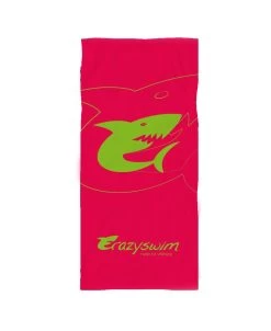 SERVIETTE - SHARK - ROSE/VERT